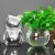 简约创意水培瓶植物透明玻璃花瓶绿萝花盆花鱼共养缸水养饰品器皿 18圆球土培篮