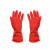 劳保佳 牛筋橡胶手套 加绒加厚防水保暖红色 均码 两双装