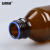 安赛瑞 蓝盖丝口试剂瓶（2个装）实验室螺口密封瓶试剂瓶螺纹带刻度丝口玻璃瓶大口瓶 棕色 50ml 600641