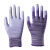 定制PU浸塑胶涂指 尼龙手套劳保工作耐磨防滑 劳动干活薄款胶皮手 紫色涂掌手套(24双) S