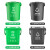带滤网手提垃圾分类垃圾桶厨房专用10升20升厨余茶渣干湿分离 20L方桶带漏网绿色