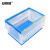 安赛瑞 折叠透明周转箱 600×400×340mm（一个装）储物收纳箱物流塑胶箱收纳箱 长方形流转筐 蓝白色 24569