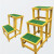 适用绝缘高低凳1米3层电工玻璃钢凳电力绝缘梯凳1.2m绝缘踏台适用 1米高 三层+轮子 加固型
