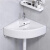 佐瑞（ZUORUI）简易洗手盆柜小户型三角洗脸盆柜卫生间浴室柜组合 38cm陶瓷一体盆+单冷龙头