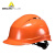 代尔塔（Deltaplus）PP安全帽102009透气织衬旋钮款工地安全头盔透气防砸吸汗不含下颌带橙色