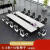 墨申会议室长桌10人简约现代培训桌条形桌椅子带插座会议桌椅组定 5000*1500