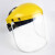 防冲击防护面罩组合头戴式面屏支架套装实验室防化学品飞溅防冲击刮擦可配合安全帽使用 黄色支架+面屏组合