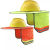 安全帽遮阳板可折叠透气工地防晒帽檐加大沿夏季男女户外防护神器 黄色不带披肩