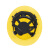 固安捷1561 大沿PE安全帽宽边夏季遮阳旋钮式帽衬建筑工地使用 20顶 黄色 均码
