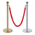 竹特 礼宾柱围栏不锈钢 （含红色绒布绳）一米线护栏杆 银行宾馆酒店机场栏杆座隔离带 一支装 （企业定制）