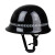 阿力牛 AQJ69 防护头盔 商场学校安保器材防爆头盔保安安全帽 PC防暴头盔 麦穗款-黑色