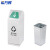 希万辉 户外车站垃圾箱室内分离分类垃圾桶【不锈钢单桶瓶罐】XWH0177