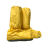 防酸碱鞋套实验室化学品液体防护靴套pvc防水防滑防滑底脚套 黄色1双 均码