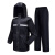 久臻 雨衣 电工分体式雨衣雨裤套装 反光雨衣 电力用可印字LOGO JZD01 黑色 XXL 