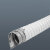 尺越 白色包塑金属软管 穿线管波纹管电线电缆保护套管蛇皮管 白色加厚内径51mm（整卷20米）