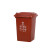 希万辉 上海加厚塑料环卫垃圾桶上挂车黑色垃圾桶咖啡色棕色市政塑料垃圾桶 咖啡色湿垃圾 120L