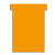 定制S5S工业T卡看板配套纸质双面不同色T形卡片塑料双面同色T卡卡 3号纸质100张一面橙色