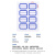 得力（deli） 96枚23*33mm蓝框（10包装） 标签贴不干胶口取纸 7190