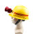 宝利莱518矿用矿灯防爆防水强光亮锂电池充电 井下安全帽灯 红色灯+黄色矿帽 白光