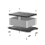 永锢130*100铝盒仪器防水铝型材电源盒子整流器室外铝合金外壳L04 B 130-100-50 黑色壳体+深灰塑盖