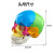 樵牧人 人体头颅骨模型 头骨色性分离模型 1:1仿真头骨带颈椎模型 彩色头骨模型 22部件彩色头骨 1个 