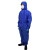 君御 防护服连体带帽防尘喷漆工作化学隔离服 蓝色 L GAJ1000
