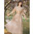杜香格礼服女1礼服 感春季法式小众设计感V领薄纱连衣裙仙气 长袖 S