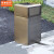 京洲实邦 户外塑木垃圾桶单桶庭院物业果皮箱   A 铸铝材质