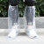 易美丽诺 LCF0766 防水鞋套实验室一次性透明高筒加厚PE养殖厂机场 加厚100只(50双)