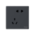 开关插座皓呈雅致黑面板86型16a家用一开五孔带USB双控暗装 电话电脑插(清单加购折上折)