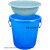 泔水干湿过滤分离带滤网垃圾桶大号厨房厨余茶水茶叶沥水潲水桶篮定制 蓝色100K型沥水篮