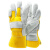 曙亮 半皮电焊手套 黄色2双装 耐磨牛皮焊工用劳保手套
