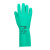 霍尼韦尔 LA132G 防化耐油防水无衬丁腈手套 厚0.38mm（绿色）