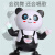 好沐音（haomuyin）跳舞熊猫婴儿玩具0-1-2岁宝宝会唱歌机器人4-6个月练习抬头早教 黑白/20首歌/可关闭灯/充电版