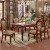 艾米河家具 实木餐桌 欧式餐桌椅组合6人 美式餐厅桌椅套餐8人长方型吃饭桌子 1.3米大理石餐桌+6把622椅
