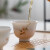 陶艺公社 茶杯 手绘德化薄胎白瓷功夫茶具家用办公个人闻香喝茶单杯品茗杯 桃花款-60ml
