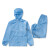 打磨专用防尘衣透气分体连帽男女玻璃纤维工业喷漆防护服工作服 蓝色连帽上衣 S