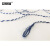 安赛瑞 双色彩色棉线绳 包装线φ1.5mm 捆绑绳包粽线捆绑蟹线 手工细棉绳 蓝白色 约50g/卷（10个装） 24528