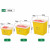 橙央 医院用利器盒圆形方形锐器盒加厚废物垃圾桶黄色污物桶垃圾 圆形4L
