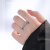 欧晶诗轻奢满钻莫比乌斯环戒指女设计小众2023年新款潮个性夏季时尚指环 银色 483