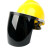 安全帽支架面屏防护头戴式焊帽面罩电焊工专用烧氩弧焊接防护罩E 红】安全帽+支架+茶色屏