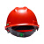 梅思安/MSA 安全帽ABS标准型一指键帽衬+超爱戴帽衬组合V型无孔 建筑施工程安全头盔 红色 1顶