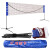 百斯卡标准羽毛球网架便携式 移动网柱支架 简易羽毛球架比赛专业羽毛球网 B款-6.1米双打标准型-高度可调