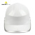 代尔塔 绝缘1.5KV安全帽 建筑工程施工帽带荧光条 一键式后箍调节 102018白色 28758