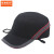 京洲实邦 安全帽轻便透气遮阳工厂车间帽防护布棒球式  B 红色流线款安全帽