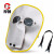 厚创 电焊面罩可拆卸 牛皮焊工面罩 隔热防护氩弧焊工业面部防护 隔热面罩配透明眼镜/1套