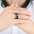 洅玉坊黑色太空陶瓷戒指男潮人个性中指食指戒指环饰品单身戒指 美8号