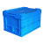 多功能折叠周转箱塑料带盖物流转运箱储物整理收纳箱仓储运输胶箱 蓝色400*300*255 单片盖 蓝色400系列