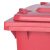 白云清洁 AF07322 新国标分类垃圾桶带盖带轮垃圾箱加强款 红色240L-有害垃圾