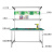 力多方 铝合金型材防静电工作台生产线打包台维修桌子车间工厂操作台 单面1200*800*1800mm可定制